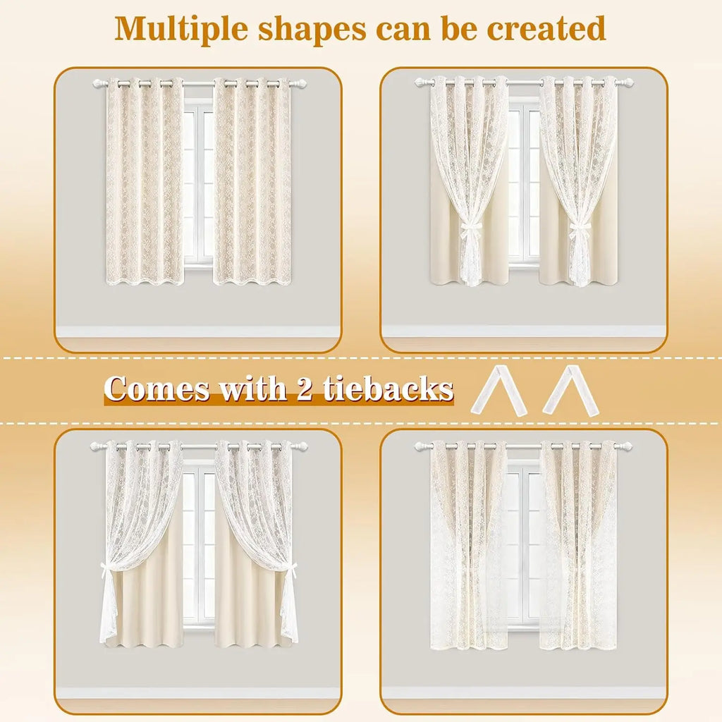 Modern Linen Blackout Curtains, 63"