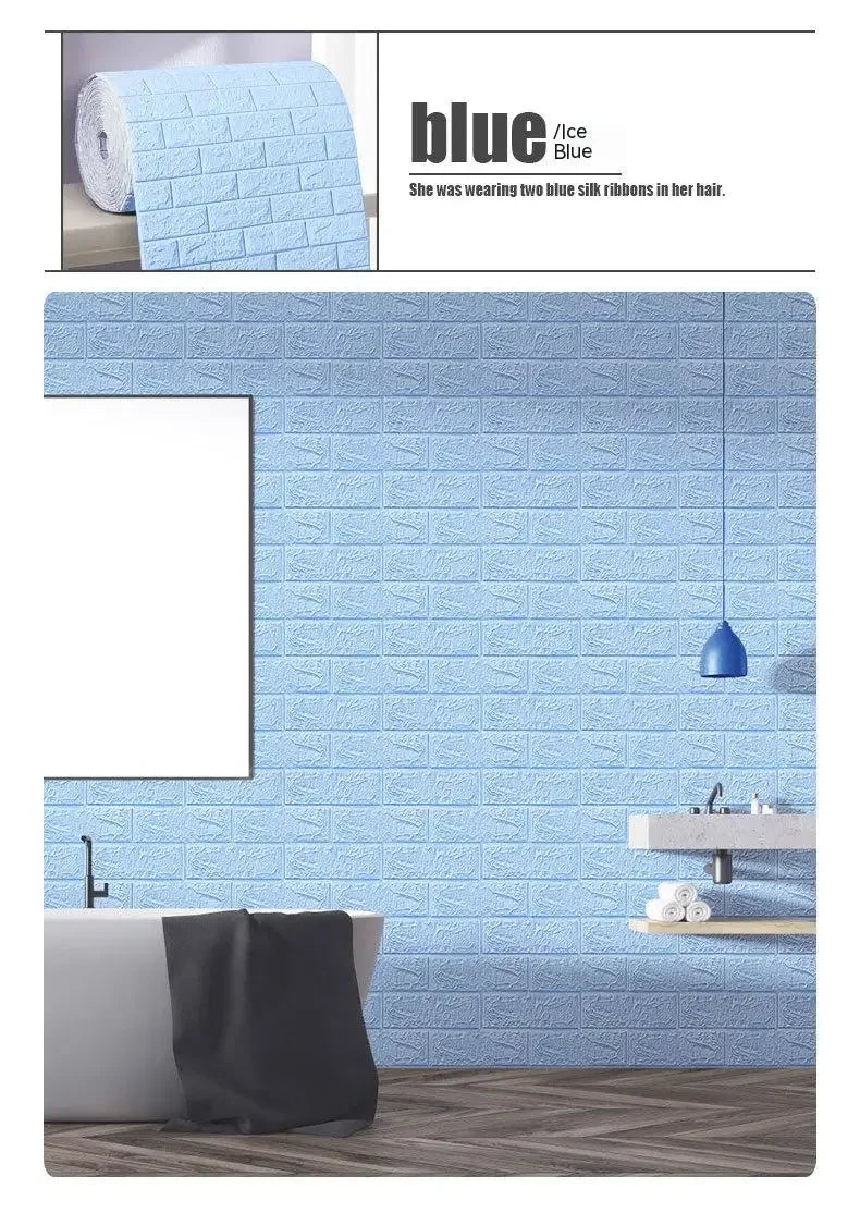 3D Foam Brick Wallpaper