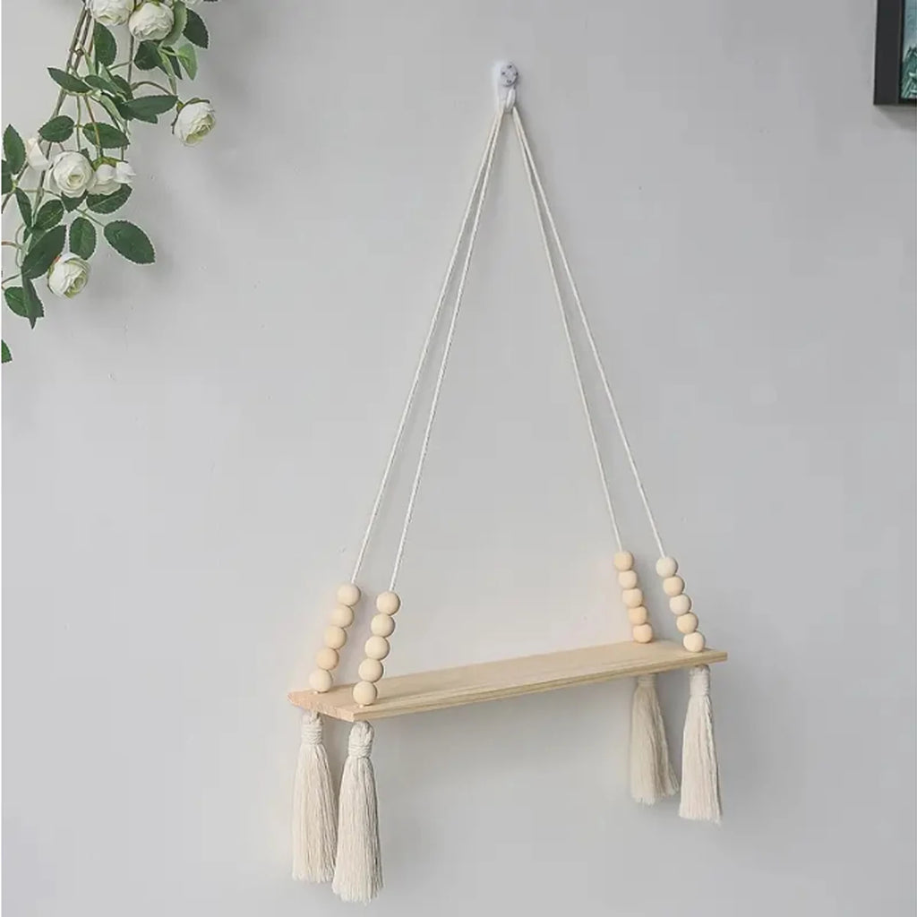 Macramé Hanging Wall Shelf