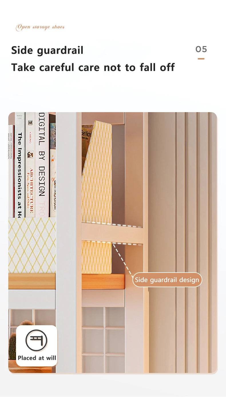 Wood Grid Bookshelf