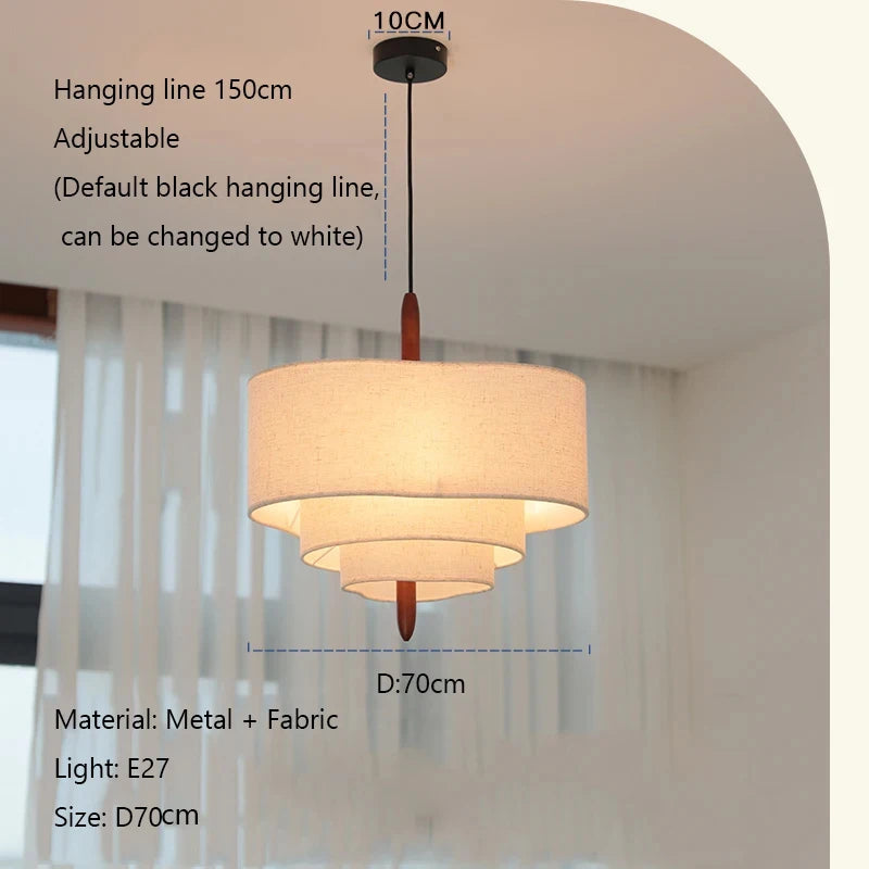 Wabi-Sabi Fabric Pendant Chandelier
