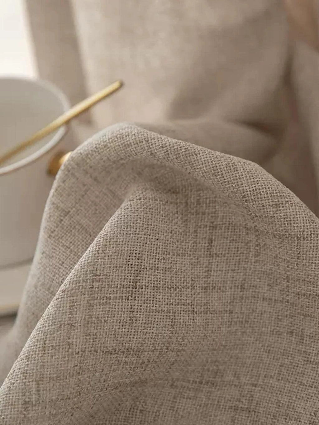 Japanese Cotton-Linen Semi-Sheer Curtains