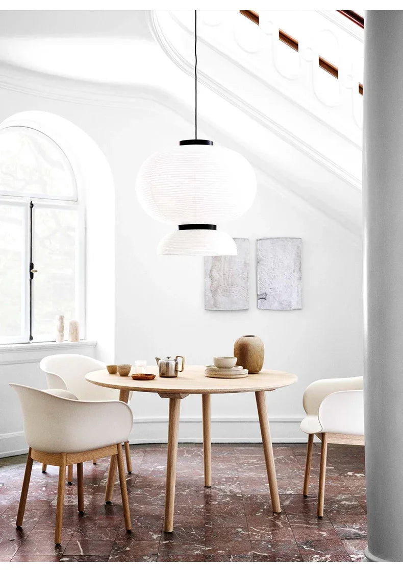 Wabi-Sabi Paper Arc Pendant Lamp