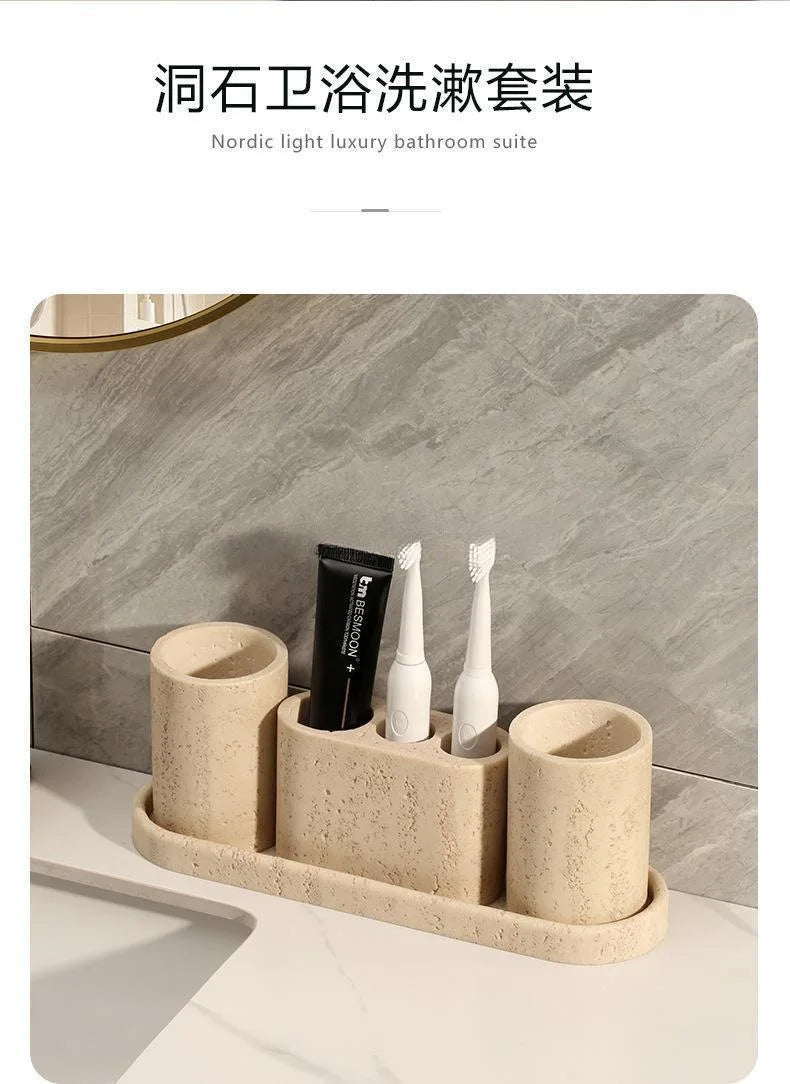 Limestone Bathroom Accessory Set