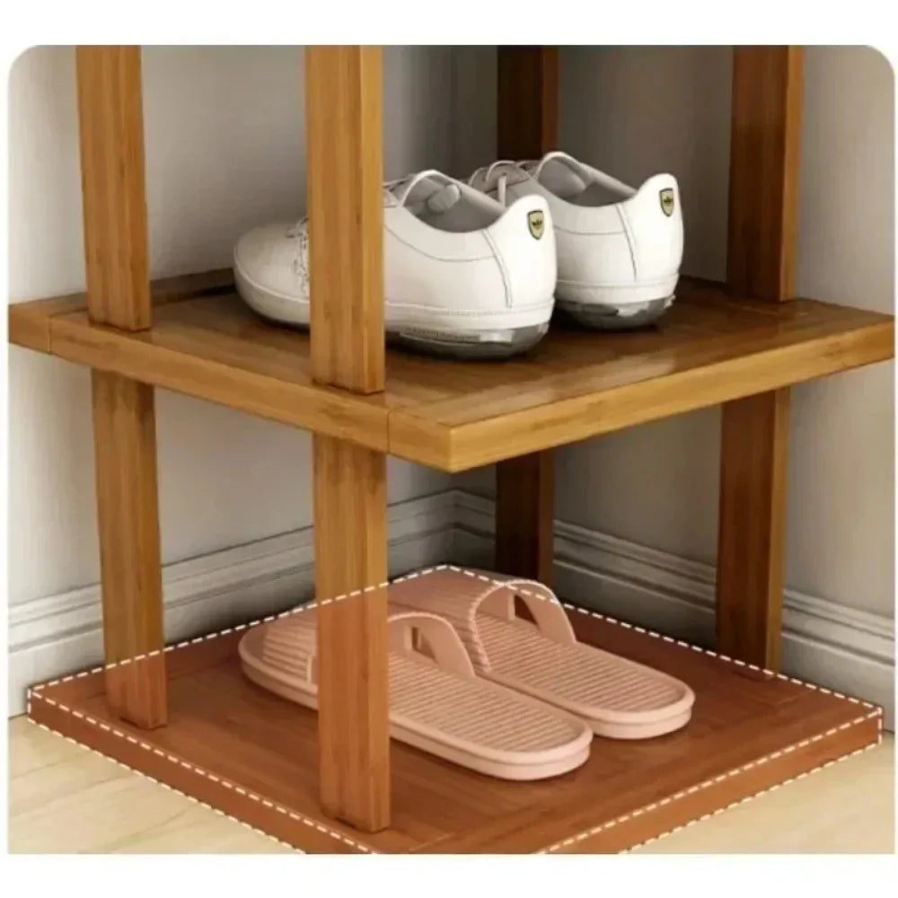 Bamboo Corner Shoe Rack