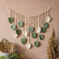 Leaf Tassel Macrame Panel