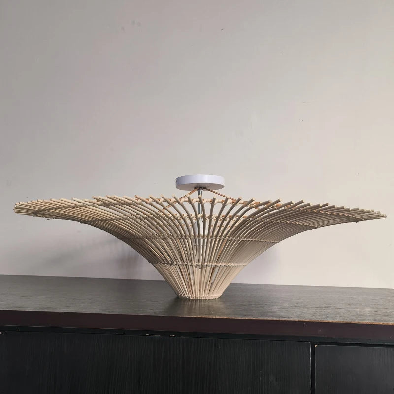 Retro Rattan Pendant Chandelier