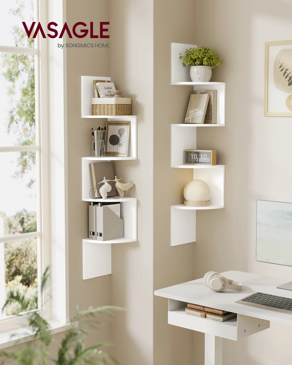 Floating Corner Wall Shelf