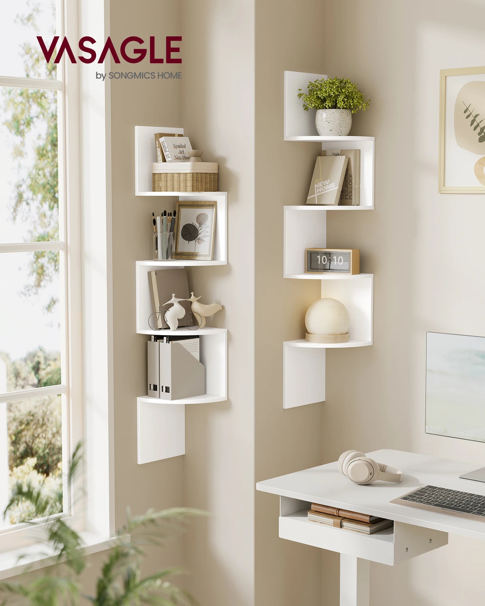 Floating Corner Wall Shelf