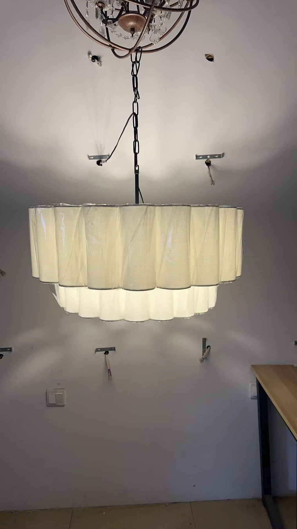 Wabi-Sabi Fabric Pendant Lamp