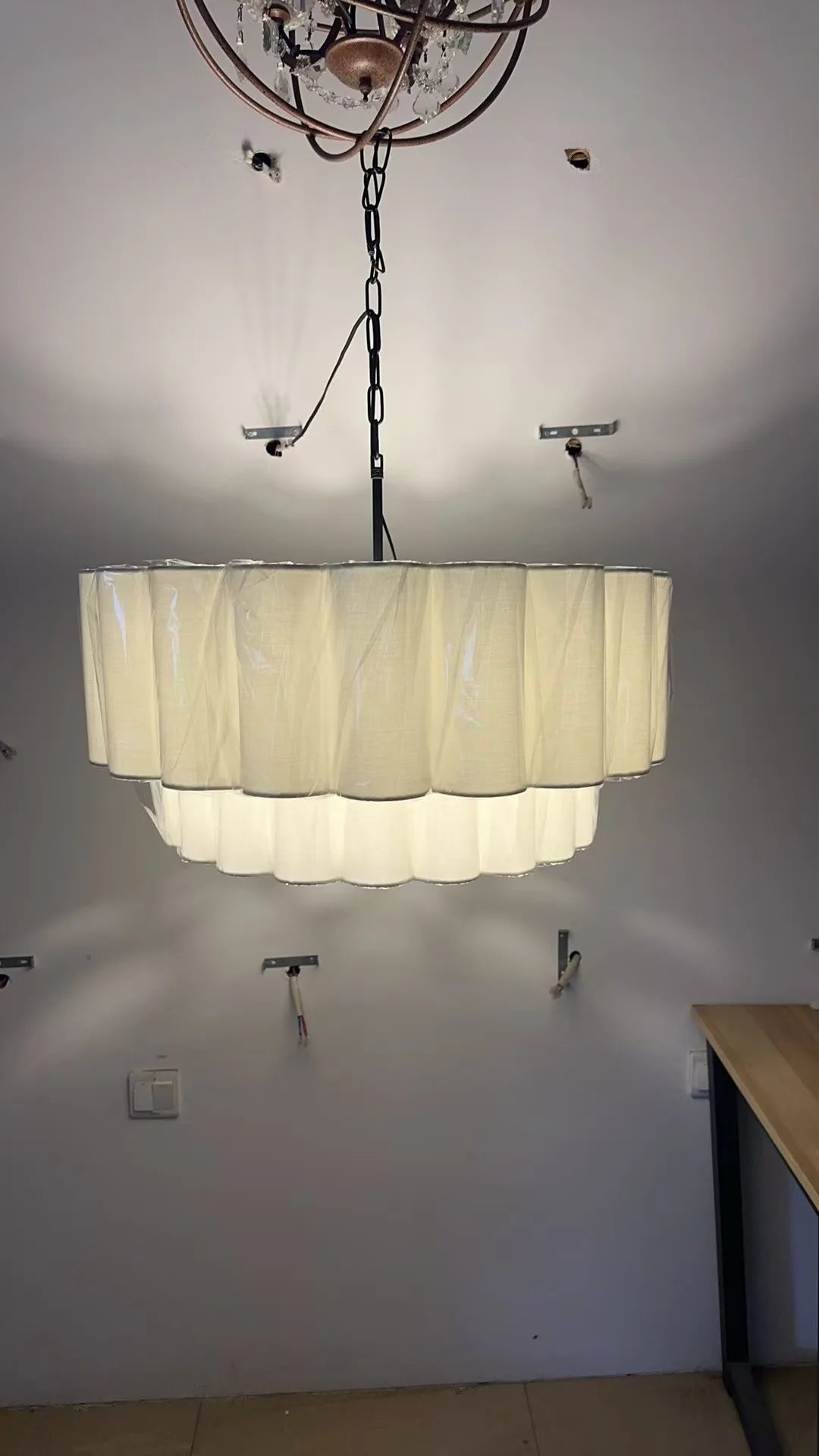 Wabi-Sabi Fabric Pendant Lamp