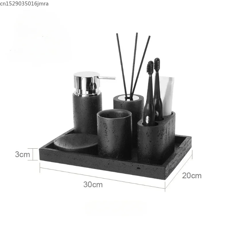 Wabi-Sabi Sandstone Bath Set
