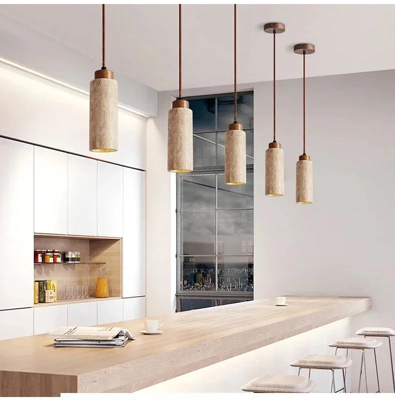 Wabi-Sabi Stone Pendant Lamp