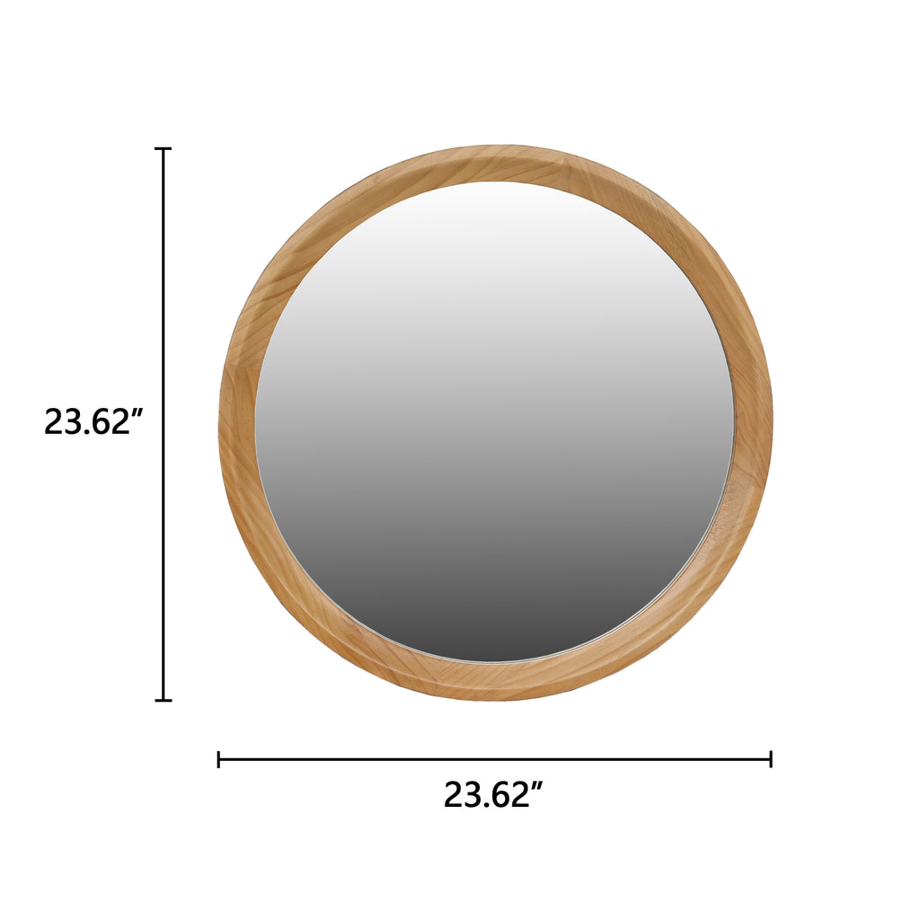 Minimalist Round Natural Magnifying Vanity Mirror